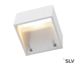 SLV 232101 LOGS WALL, Outdoor Wandleuchte, LED, 3000K, IP44, Eckig, 8W