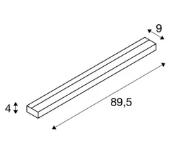 SLV 151796 SEDO 21, Wandleuchte, LED, 3000K, Eckig, L/B/H 89,5/8,5/4 Cm, Energiesparleuchte, 33 W -Lampengeschäft 0836844f1146020cbf44f879690423320ae63f1f