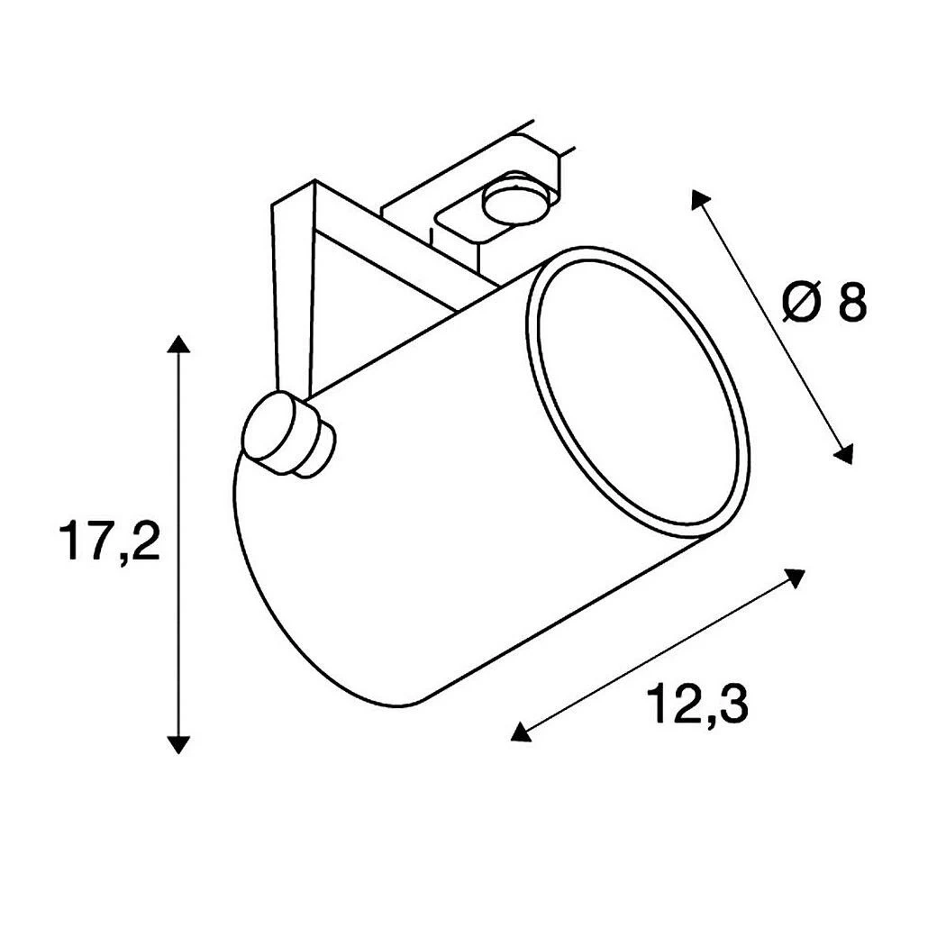SLV 153851 EURO SPOT 3Phasen-HV-Strahler, GU10, Ohne Leuchtmittel 3 SLV 153851 EURO SPOT 3Phasen-HV-Strahler, GU10, Ohne Leuchtmittel – Bild 3