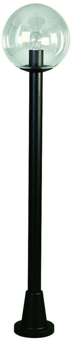 Albert 662053 Wegeleuchte, Höhe 1,25m, Schwarz, Kugel Kristallglas