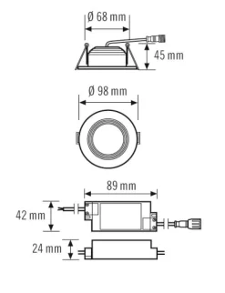 ESYLUX EO10298967 LED-Deckeneinbauleuchte 3000 K, 5 W -Lampengeschäft 160b290d7ebd9c9aeda561280c9dfc486a83a16f