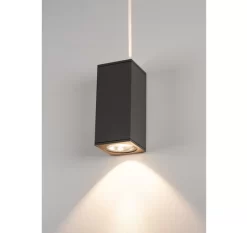 SLV 234515 BIG THEO WALL, Outdoor Wandleuchte, Zweiflammig, LED, 3000K, Flood Up/Beam Down, Silbergrau, B/H/T 13/29/13,5 Cm -Lampengeschäft 1f88f43a4b2fb9109e76d87eba12aea45b40dd3a