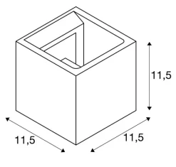 SLV 1000910 SOLID CUBE, Wandleuchte, QT14, Max. 25W -Lampengeschäft 20a7c911f169ae3a58321bd65476347ac0b6e4c9