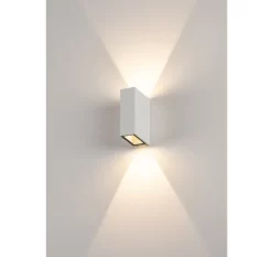 SLV 232471 QUAD 2, Wandleuchte, LED, 3000K, IP44, Eckig, Up/down, 6W -Lampengeschäft 2682467d04e53f38417f123e11178cecb6f7d508