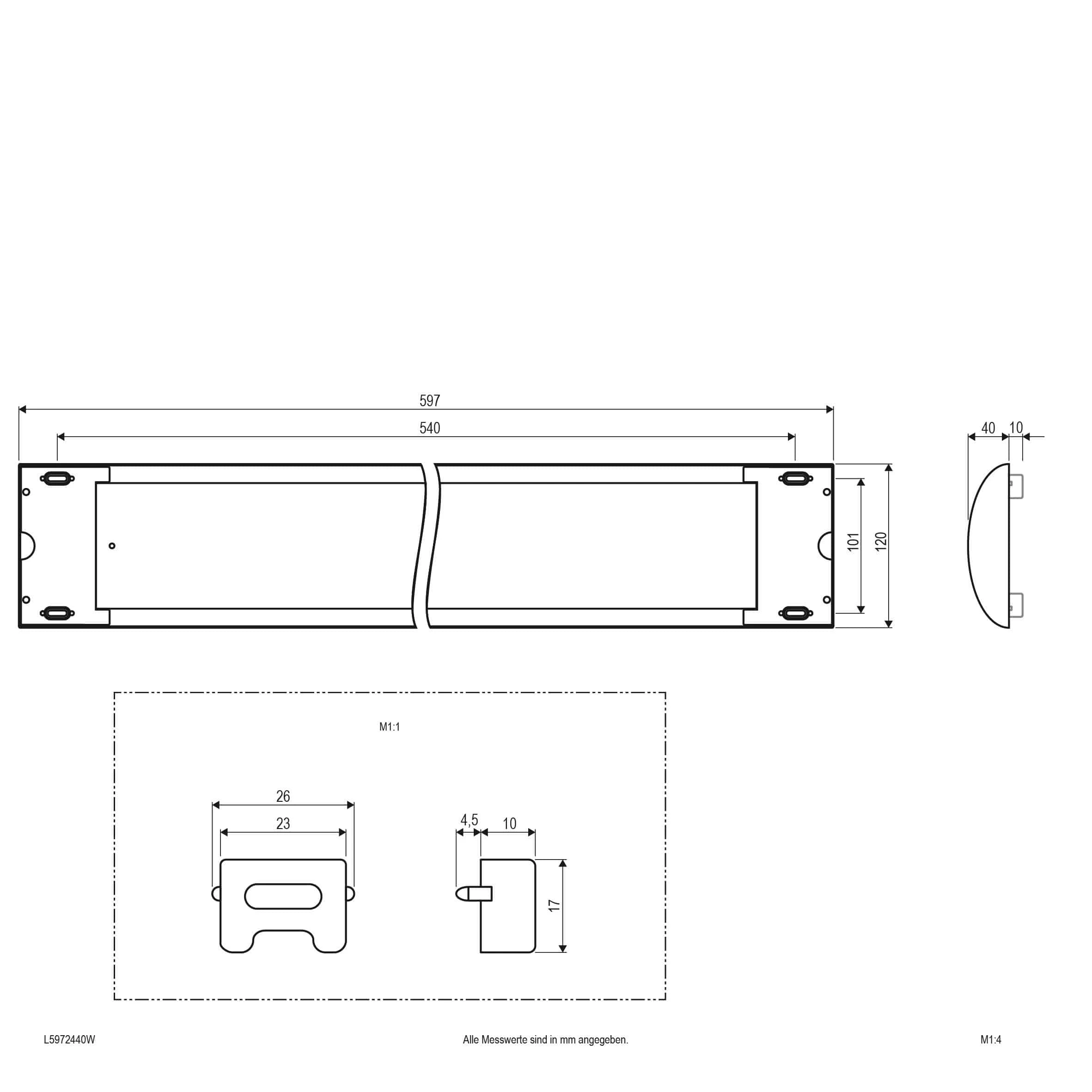 EVN L5972440W LED Anbaulichtleiste 4000K, 1900lm 2 EVN L5972440W LED Anbaulichtleiste 4000K, 1900lm – Bild 2
