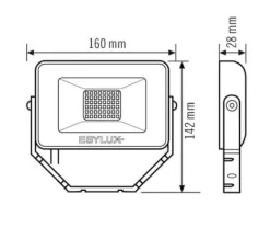 ESYLUX EL10810787 LED-Strahler 3000 K, 10 W, Tiefe 28mm -Lampengeschäft 34ed35f8498b076121b14c729fb57c684583bac5