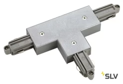 SLV 143082 T-Verbinder/ Einspeiser, Erde Rechts, Silbergrau