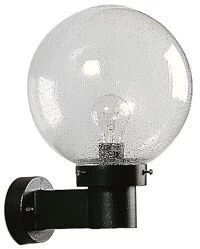 Albert 660633 Kugel-Wandleuchte, Blasenglas, Ø250mm, Schwarz