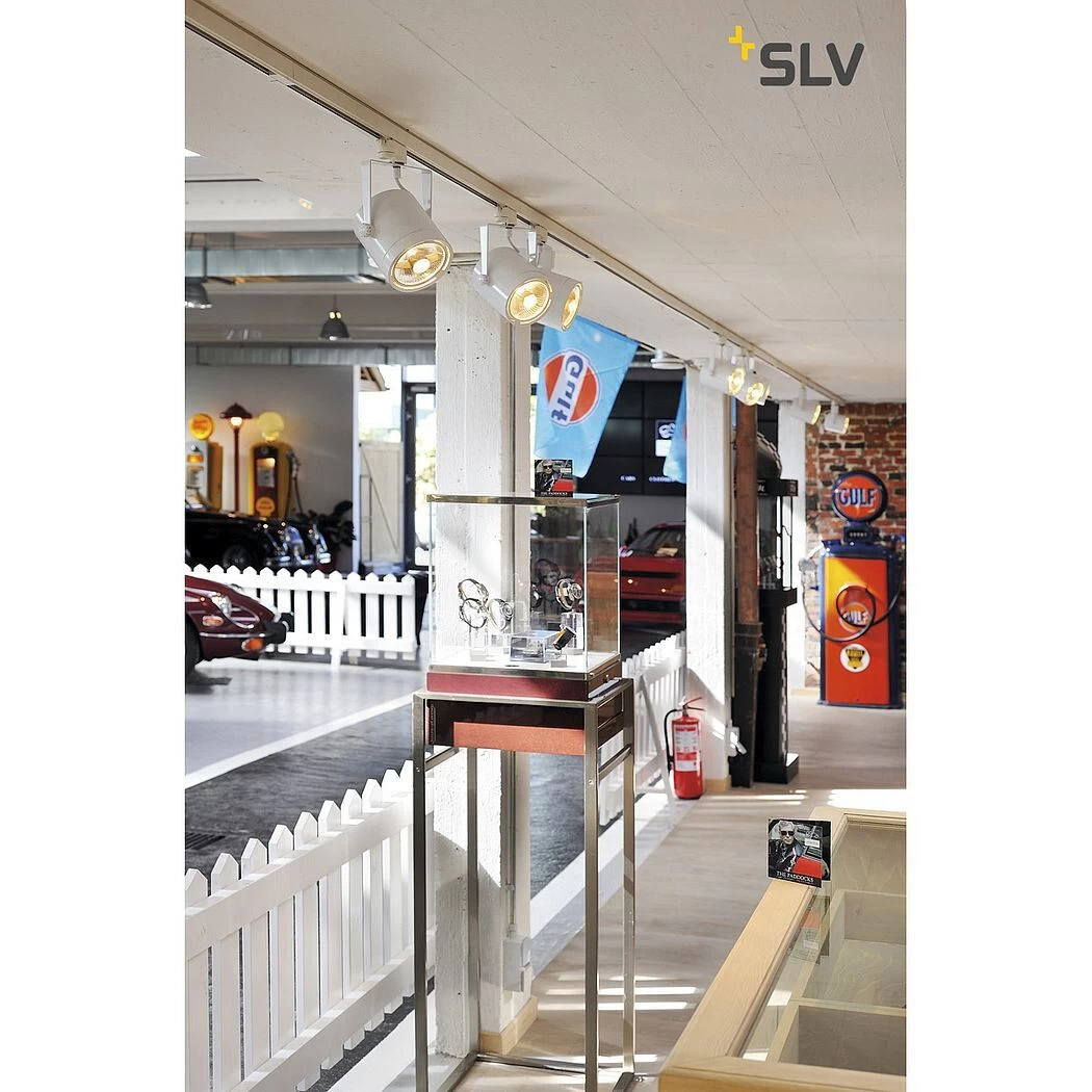 SLV 153421 EURO SPOT 3Phasen-HV-Strahler, GU10/PAR111, Ohne Leuchtmittel 2 SLV 153421 EURO SPOT 3Phasen-HV-Strahler, GU10/PAR111, Ohne Leuchtmittel – Bild 2