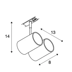 SLV 143431 BIMA Double 1Phasen-HV-Strahler, GU10, Ohne Leuchtmittel -Lampengeschäft 44d5649df92153afdf8c44b09837f57e88e65f37 1