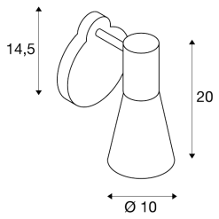 SLV 148540 PHELIA, Wandleuchte, QPAR51, Max. 35W, Inkl. Schalter -Lampengeschäft 4d40c2786eb00ff70354df90340056692d1bdc48