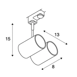 SLV 152230 BIMA 2 Double 3Phasen-HV-Strahler, GU10, Ohne Leuchtmittel -Lampengeschäft 538ed1c3c9b35098a47ada59ffa823920230089a 2