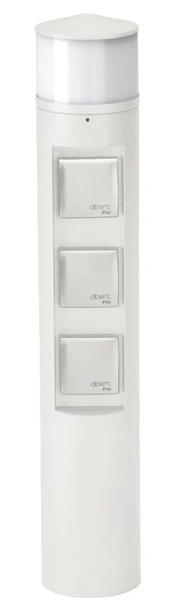 Albert 682202 LED-Steckdosenlichtsäule 10W, 3 Steckdosen, Höhe 0,58m