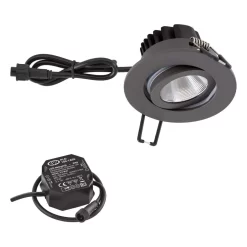 EVN PCE650N61602 LED Deckeneinbau Rund, Schwenkbar, IP65, 6W, 3000K, 620lm