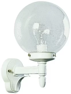 Albert 680698 Kugel-Wandleuchte, Blasenglas, Ø200mm, Weiß