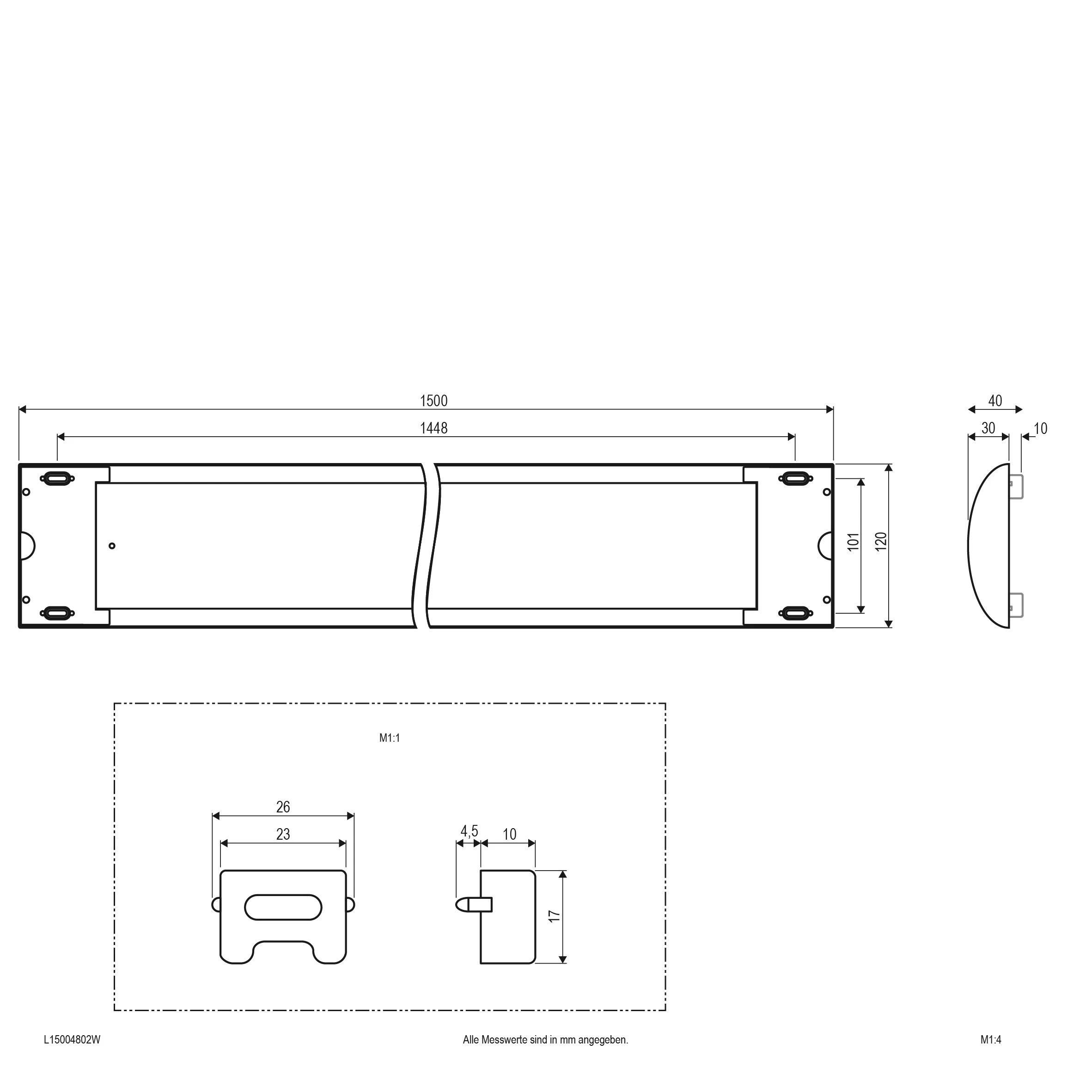EVN L15004802W LED Anbaulichtleiste 3000K, 4400lm 2 EVN L15004802W LED Anbaulichtleiste 3000K, 4400lm – Bild 2