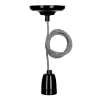BAILEY 141474 Pendelleuchte Porzellan E27, Schwarz, Mit Textilkabel 1,5m