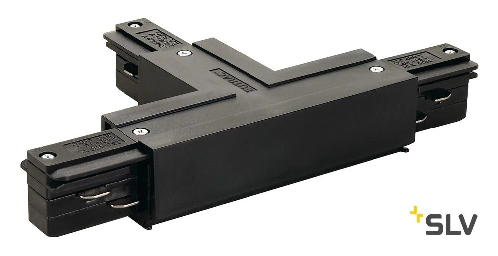 SLV145630 EUTRAC T-Verbinder/ Einspeiser Erde Links, Schwarz 1 SLV145630 EUTRAC T-Verbinder/ Einspeiser Erde Links, Schwarz