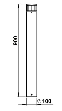 Albert 682235 LED Pollerleuchte, 10W, Höhe 0,9m, Weiß -Lampengeschäft 7d061ed42ca17be97e67c58529cdf4a9253849c4