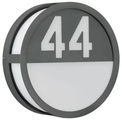 Albert 626402 Hausnummern-Wandleuchte Rund, LED 10W, Anthrazit