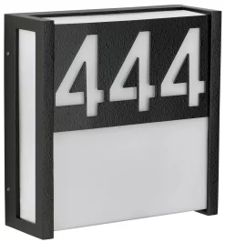 Albert 666401 Hausnummern-Wandleuchte, LED 10W, Schwarz