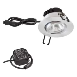 EVN PCE650N61002 LED Deckeneinbau Rund, Schwenkbar, IP65, 6W, 3000K, 620lm