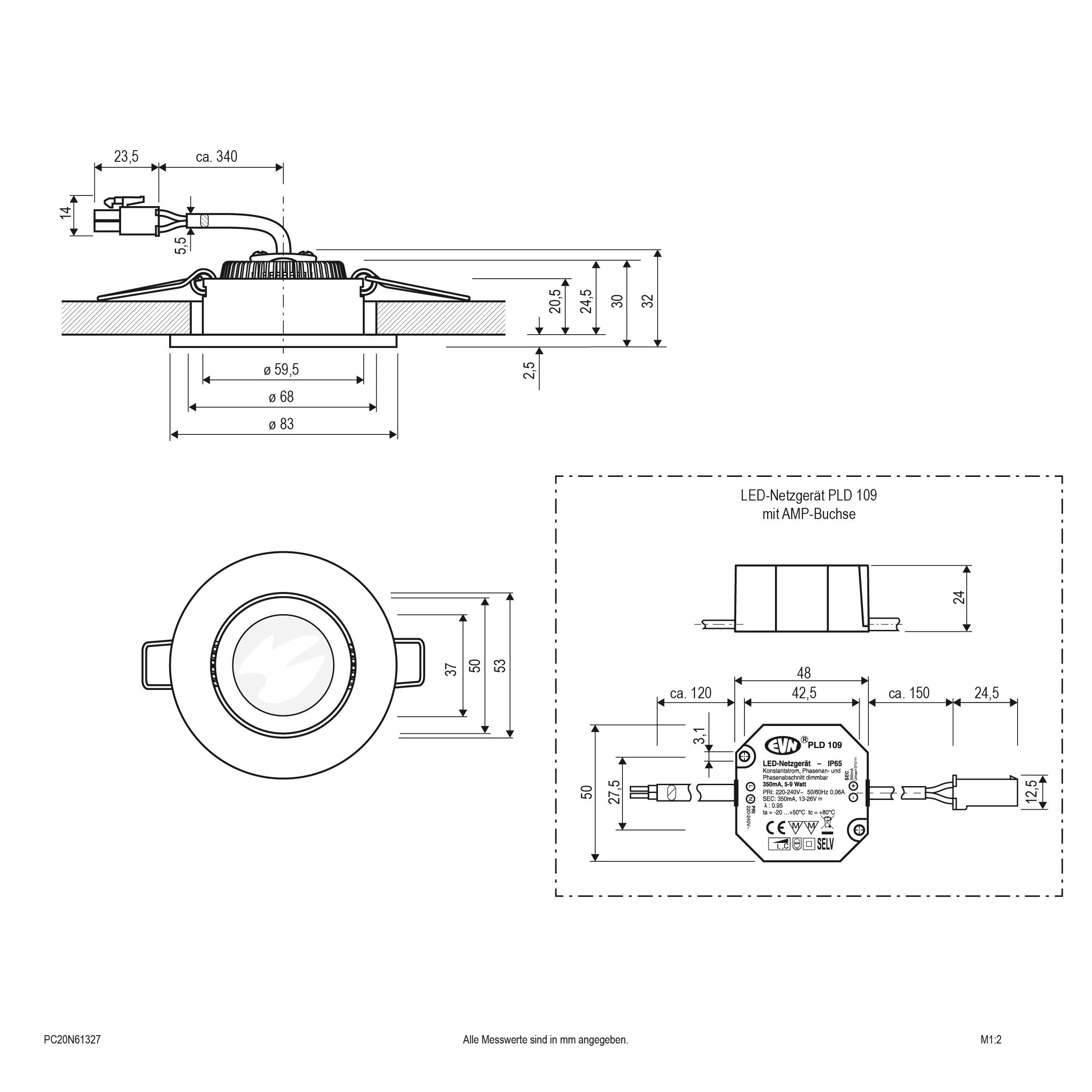 EVN PC20N61327 LED Deckeneinbauleuchte Rund, Schwenkbar, IP20, 6W, 2700K, 575lm 2 EVN PC20N61327 LED Deckeneinbauleuchte Rund, Schwenkbar, IP20, 6W, 2700K, 575lm – Bild 2