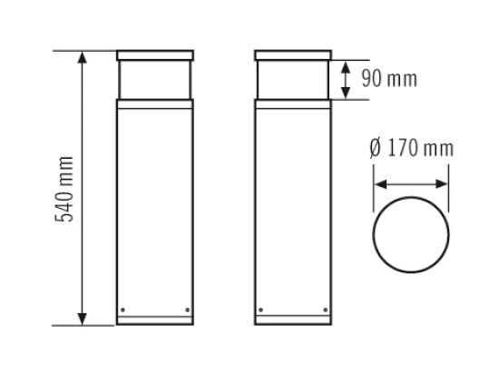 ESYLUX EL10820328 Pollerleuchte ALVA TR 360° 1200 840 AN 2 ESYLUX EL10820328 Pollerleuchte ALVA TR 360° 1200 840 AN – Bild 2