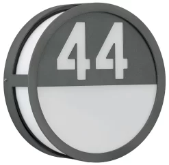 Albert 696402 Hausnummern-Wandleuchte Rund, LED 10W, Silber -Lampengeschäft 90be1b987498e6803d3cacd64d50bbad85afd033