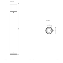 EVN WLR65091502 LED Wegeleuchte 650mm, IP54, 9W, 3000K, 326lm -Lampengeschäft 93f33fad6f5ef917ef33a779ab04ceb38824d87d
