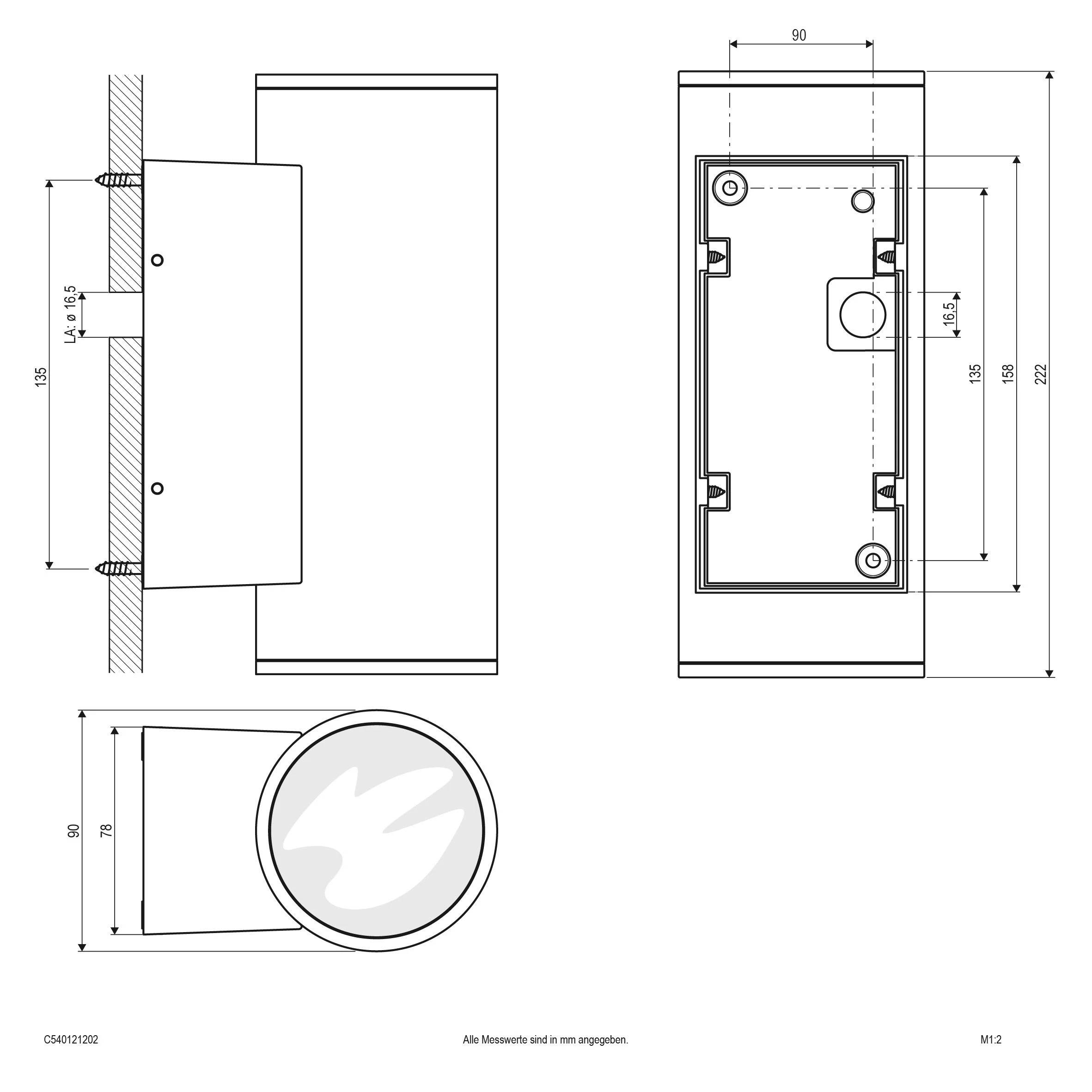 EVN C540121202 LED Wandanbauleuchte Up+down, 3000K, 2x850lm 2 EVN C540121202 LED Wandanbauleuchte Up+down, 3000K, 2x850lm – Bild 2