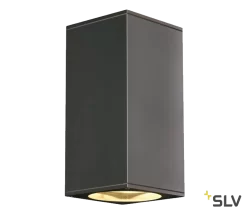SLV 229575 BIG THEO, Outdoor Wandleuchte, QPAR111, IP44, Eckig, Up/down, Max. 150W