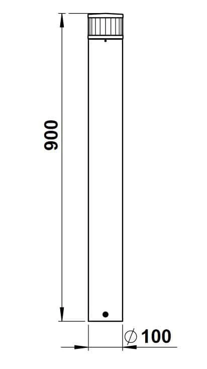 Albert 662235 LED Pollerleuchte, 10W, Höhe 0,9m, Schwarz 2 Albert 662235 LED Pollerleuchte, 10W, Höhe 0,9m, Schwarz – Bild 2