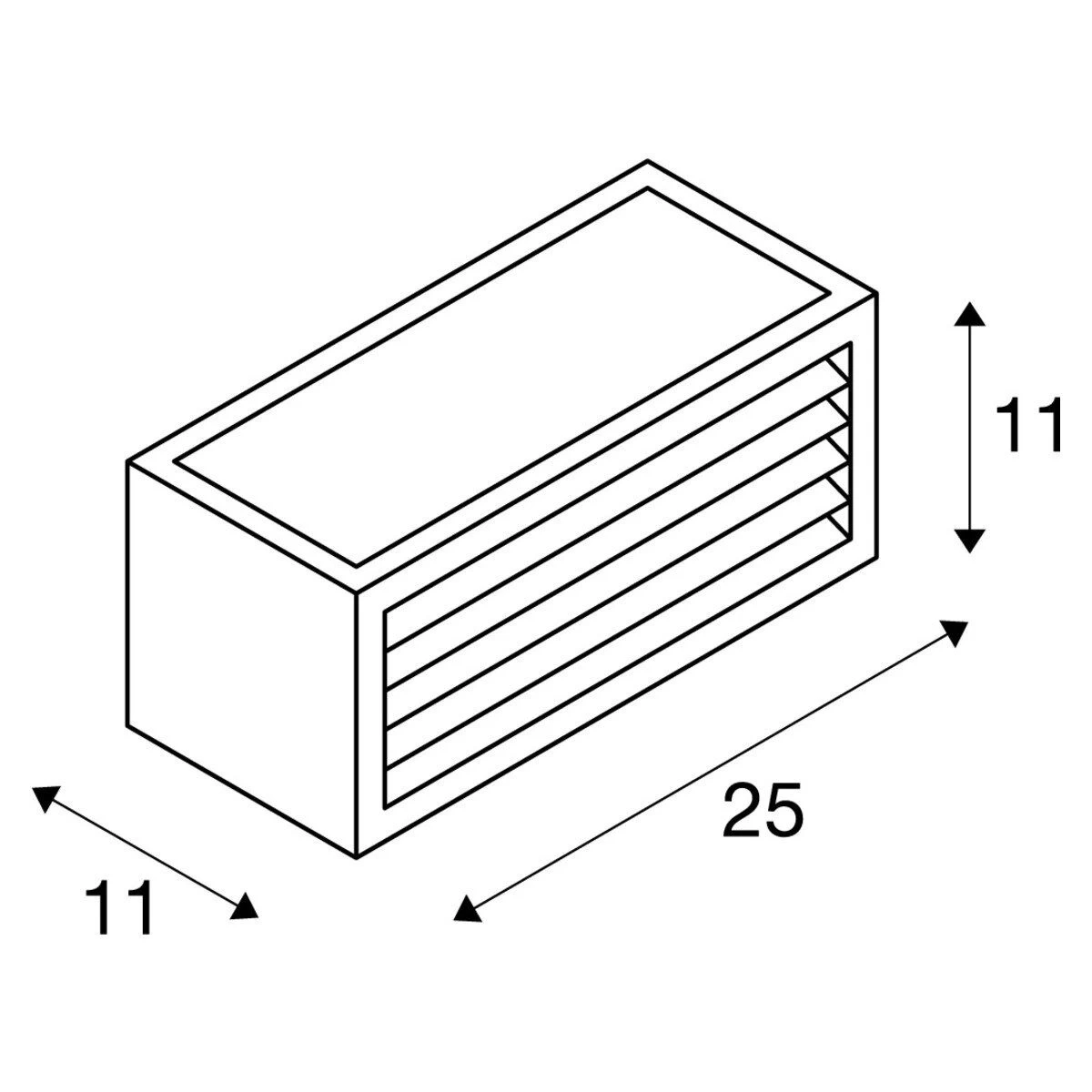 SLV 232495 Wandleuchte BOX-L, IP44, Eckig,18W 2 SLV 232495 Wandleuchte BOX-L, IP44, Eckig,18W – Bild 2