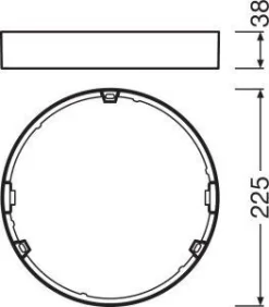 LEDVANCE Slim Frame Für Downlight Ø210mm, Höhe 38mm -Lampengeschäft bd20e81b015b78822d687b86d4fb5dd42776e80c