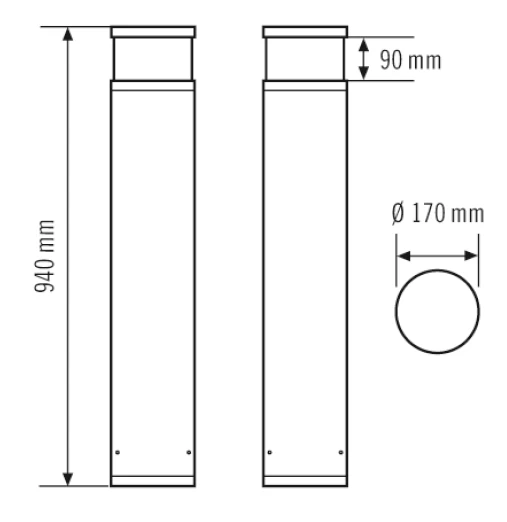 ESYLUX EL10820465 Pollerleuchte ALVA OP 360° 1000 840 MD IR DALI AN 2 ESYLUX EL10820465 Pollerleuchte ALVA OP 360° 1000 840 MD IR DALI AN – Bild 2