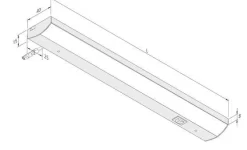 Hera 20202580102 LED-ModuLite-F, 450mm/8W, Flache Unterbauleuchte Mit Schalter -Lampengeschäft cbb19ee2c1cffb28ad22f5adbfcdcd3aafaa0563