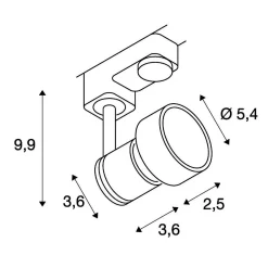 SLV 153564 PURI TRACK 3Phasen-HV-Strahler, GU10, Ohne Leuchtmittel -Lampengeschäft d06bafb8620cde3fc261e6c73d10704d2b5ec8b9
