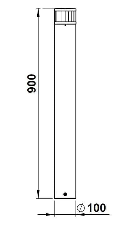 Albert 662235 LED Pollerleuchte, 10W, Höhe 0,9m, Schwarz 5 Albert 662235 LED Pollerleuchte, 10W, Höhe 0,9m, Schwarz – Bild 5