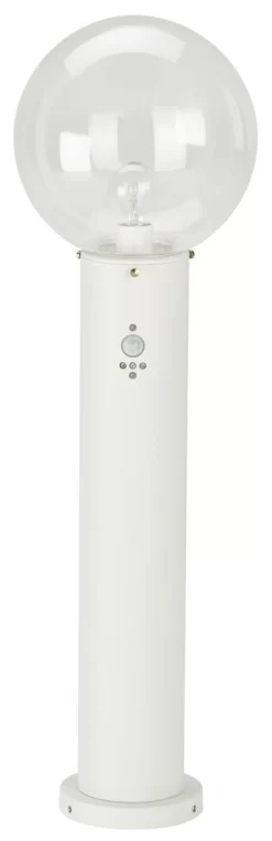Albert 682010 Pollerleuchte Mit Bewegungsmelder, Höhe 0,81m, Weiß
