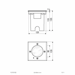 EVN PC67107402 LED Bodeneinbauleuchte Quadratisch, 135x135mm, 3000K -Lampengeschäft ea3e09fd5e1a5f6295ce6a269841064893ccbf84 1