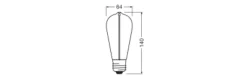 Ledvance 4099854049873 Vintage 1906® LED EDISON, < 360°, 2,2 W, 827, 120 Lm, E27, Nicht Dimmbar -Lampengeschäft f5b906ee37a636b69a838ae743104b2acf40602d
