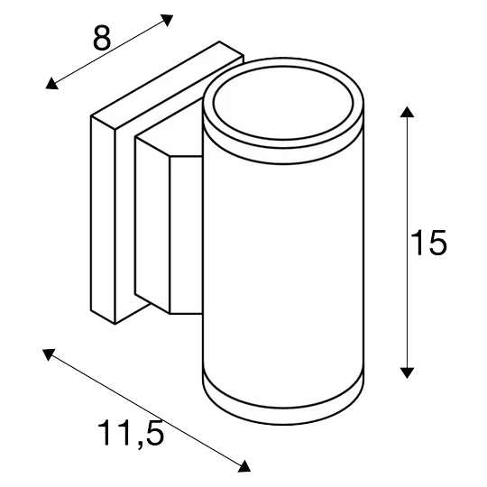 SLV 233114 MYRA, Outdoor Wandleuchte, QPAR51, IP55, Up/down, Max. 70W 2 SLV 233114 MYRA, Outdoor Wandleuchte, QPAR51, IP55, Up/down, Max. 70W – Bild 2
