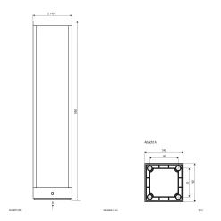 EVN WLQ65151502 LED Wegeleuchte 650mm, IP54, 15W, 3000K, 818lm -Lampengeschäft fb1693a5dd4eec07a4843369ea7cece0b5448803